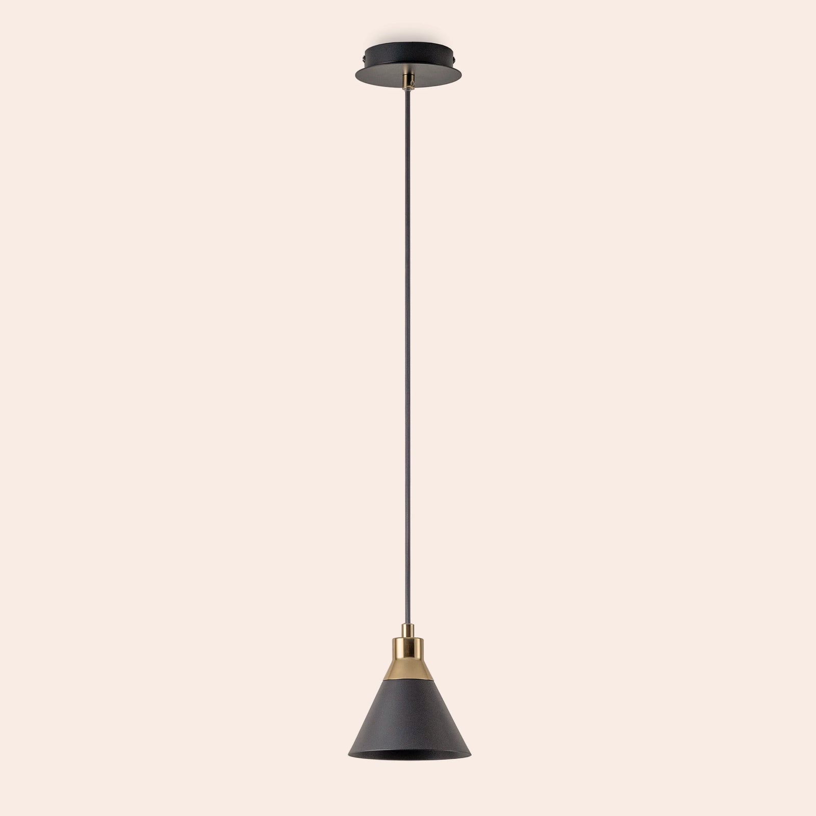 Charcoal grey cone pendent ceiling light