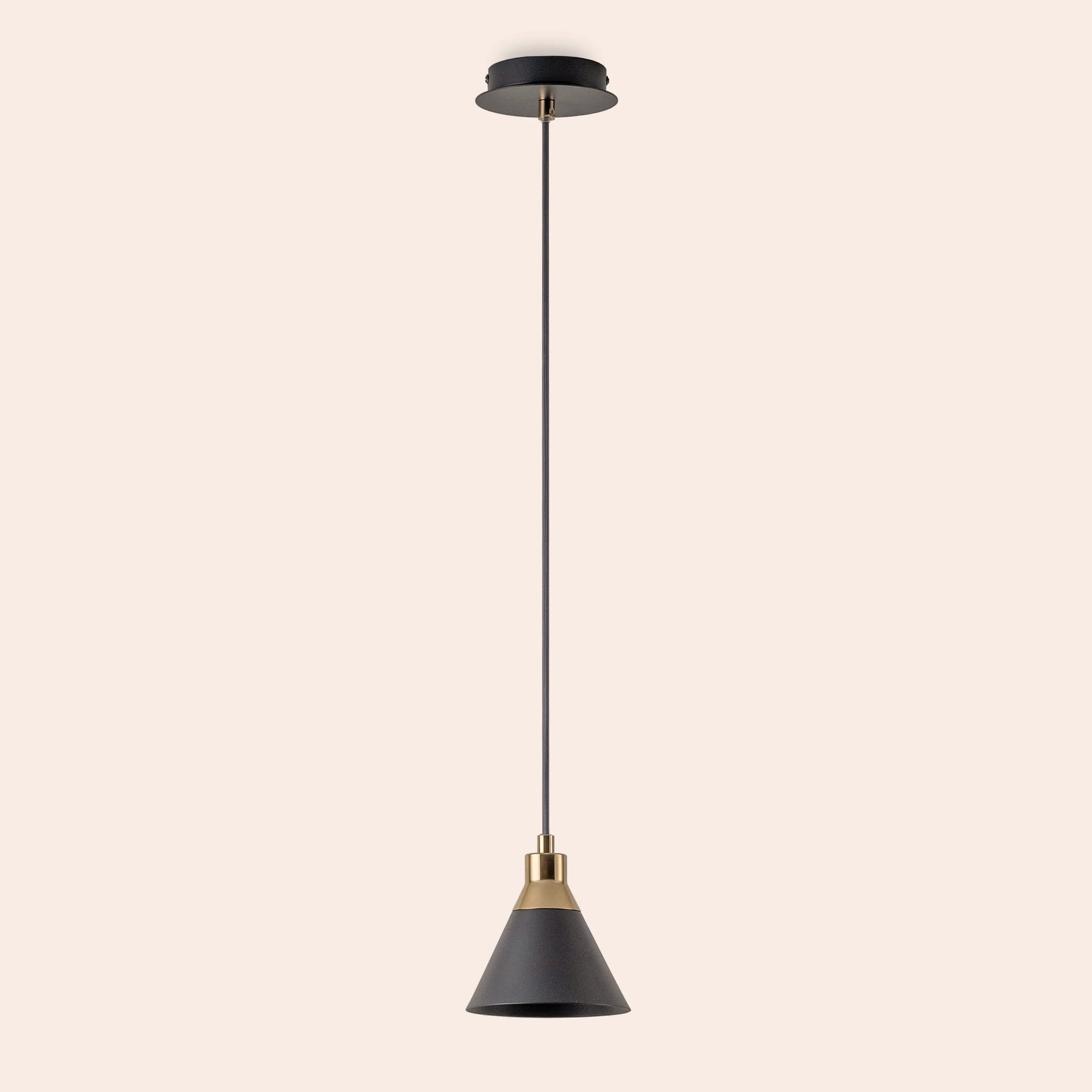 Charcoal grey cone pendent ceiling light
