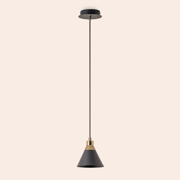 Charcoal grey cone pendent ceiling light