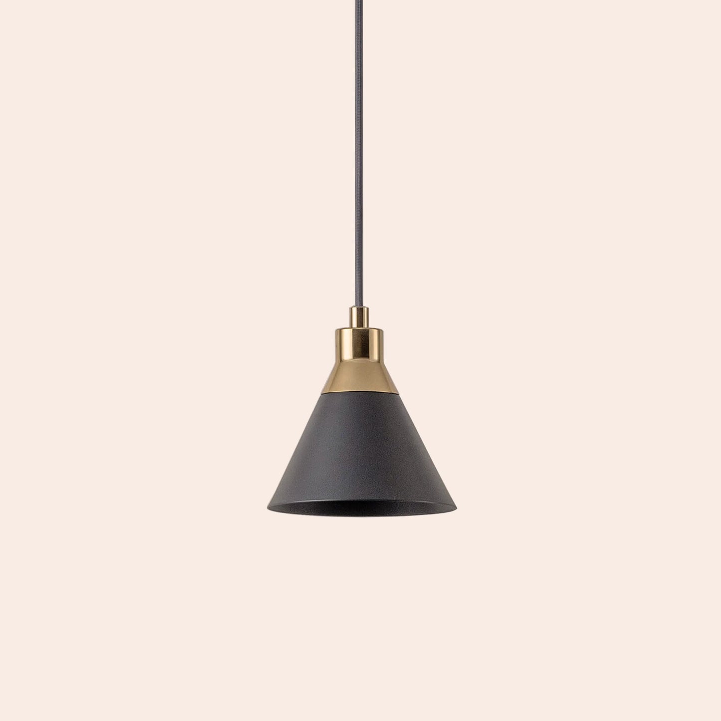 Charcoal grey cone pendent ceiling light