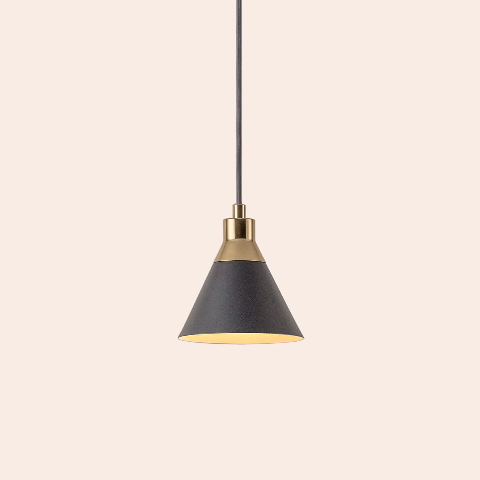 Charcoal grey cone pendent ceiling light