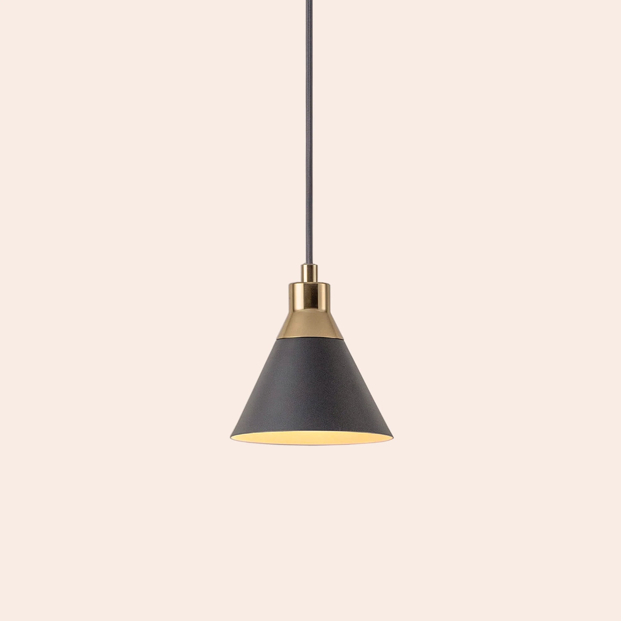 Charcoal grey cone pendent ceiling light
