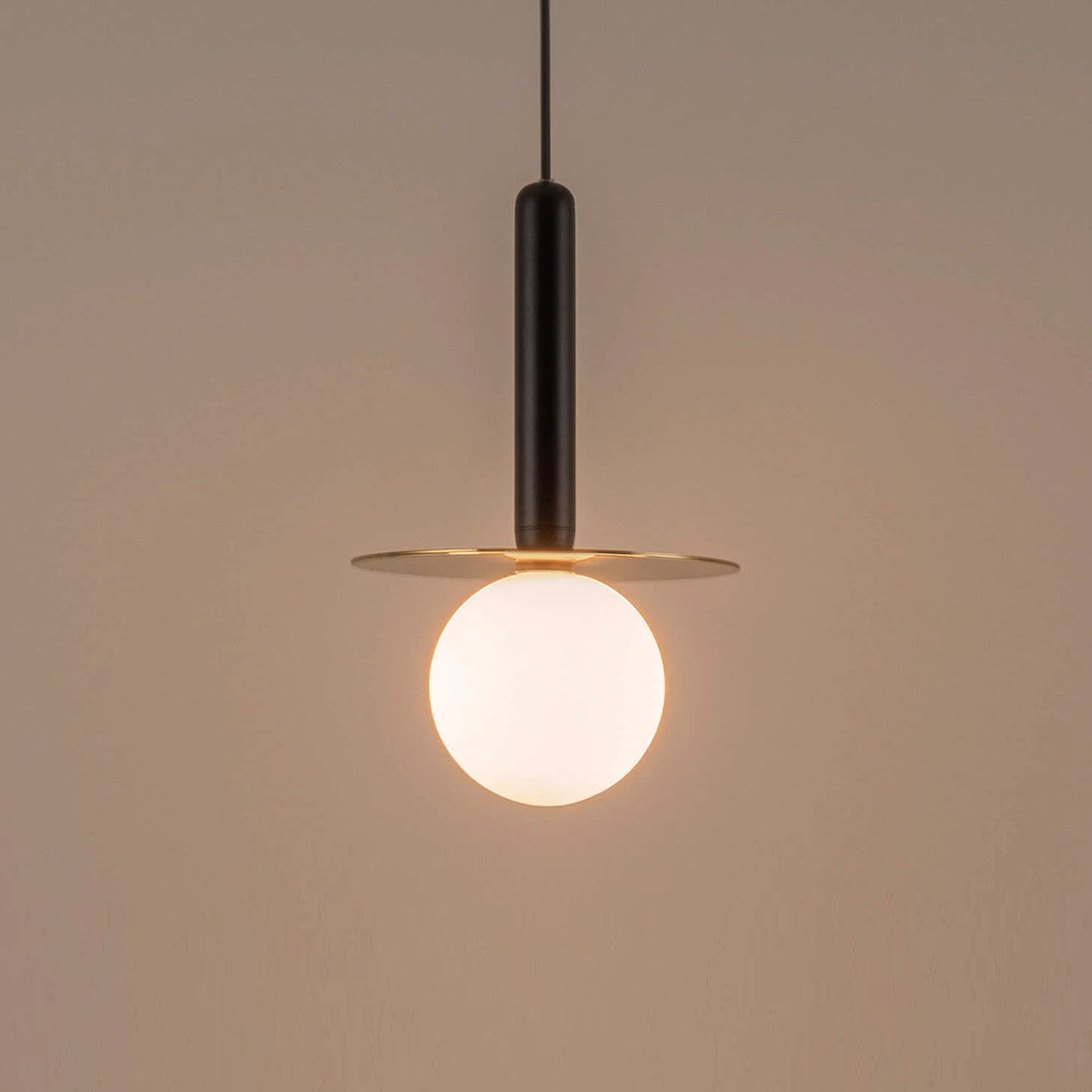 Charcoal grey plate pendant light