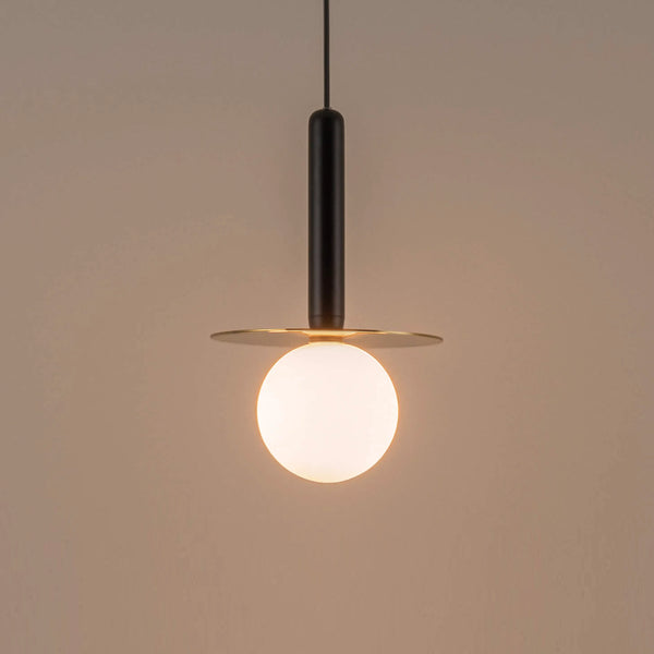 Charcoal grey plate pendant light