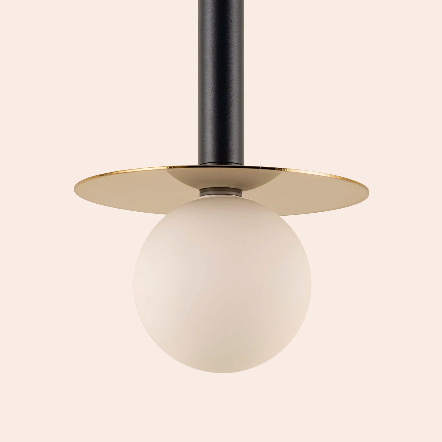 Charcoal grey plate pendant light