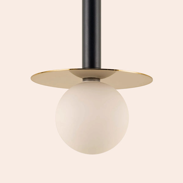 Charcoal grey plate pendant light
