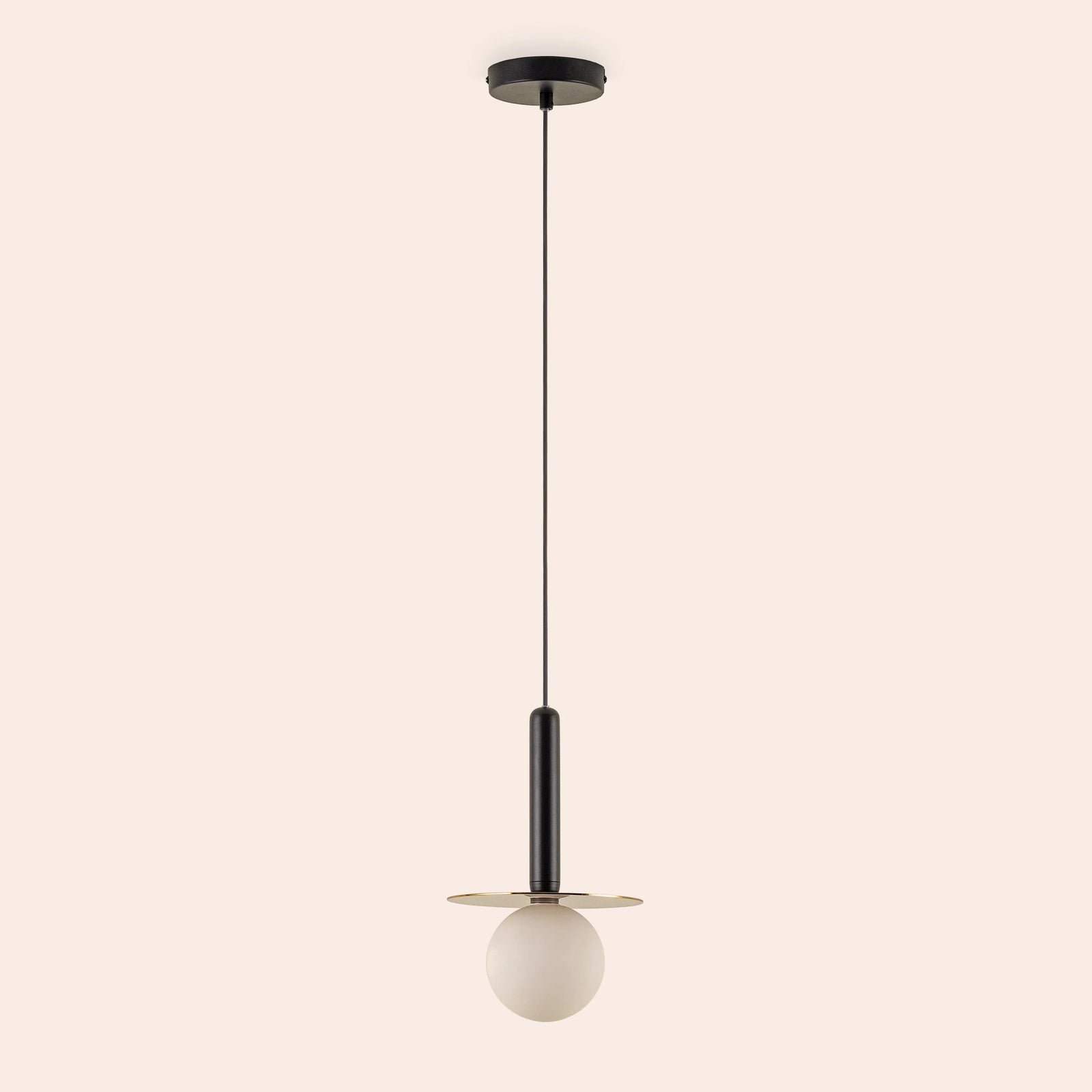 Charcoal grey plate pendant light