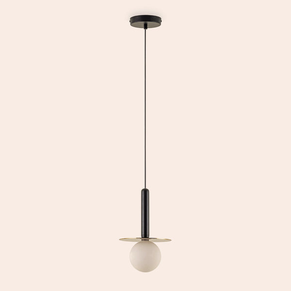 Charcoal grey plate pendant light