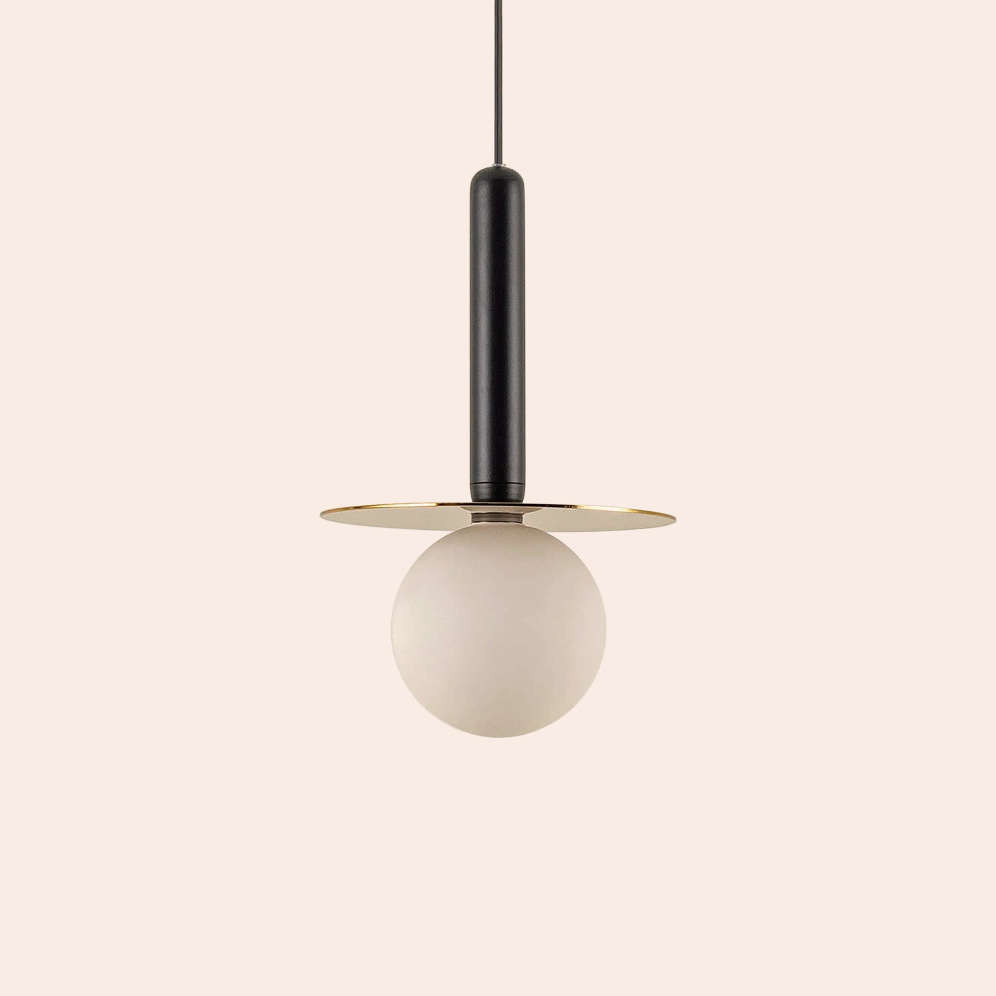 Charcoal grey plate pendant light