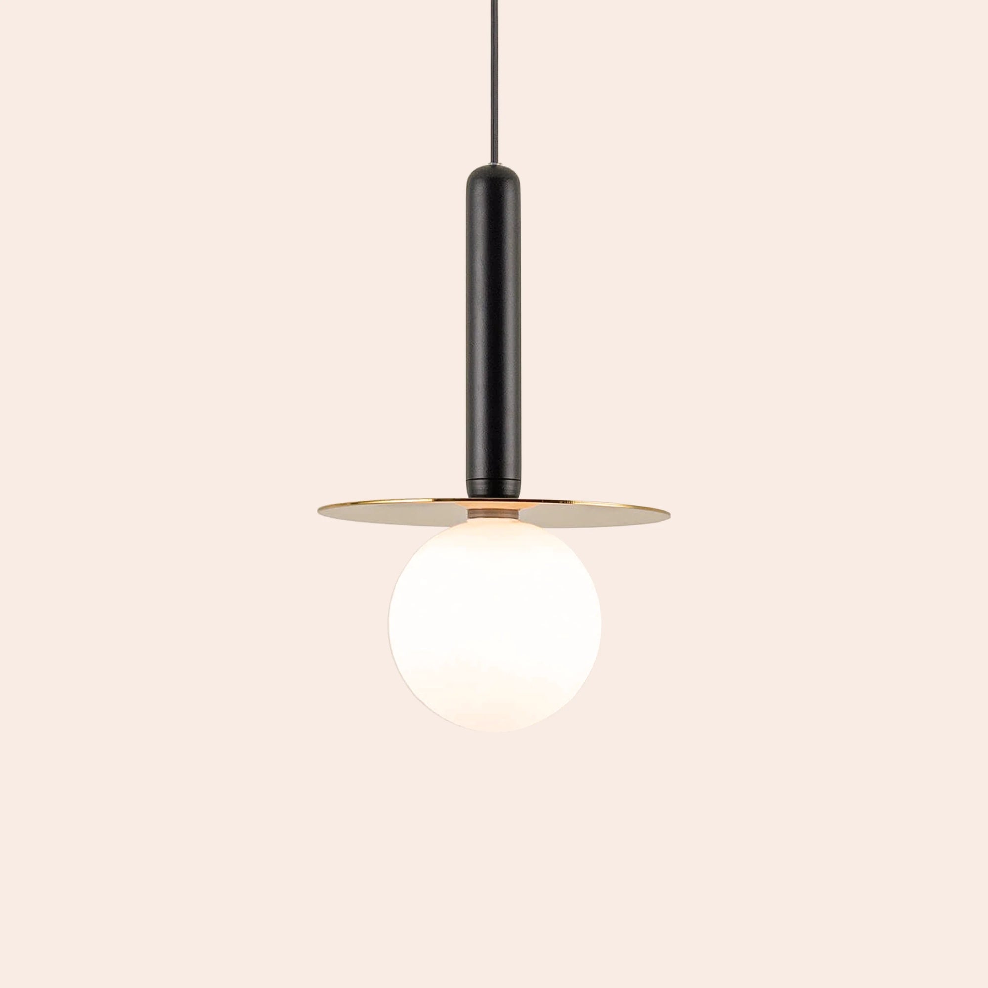 Charcoal grey plate pendant light