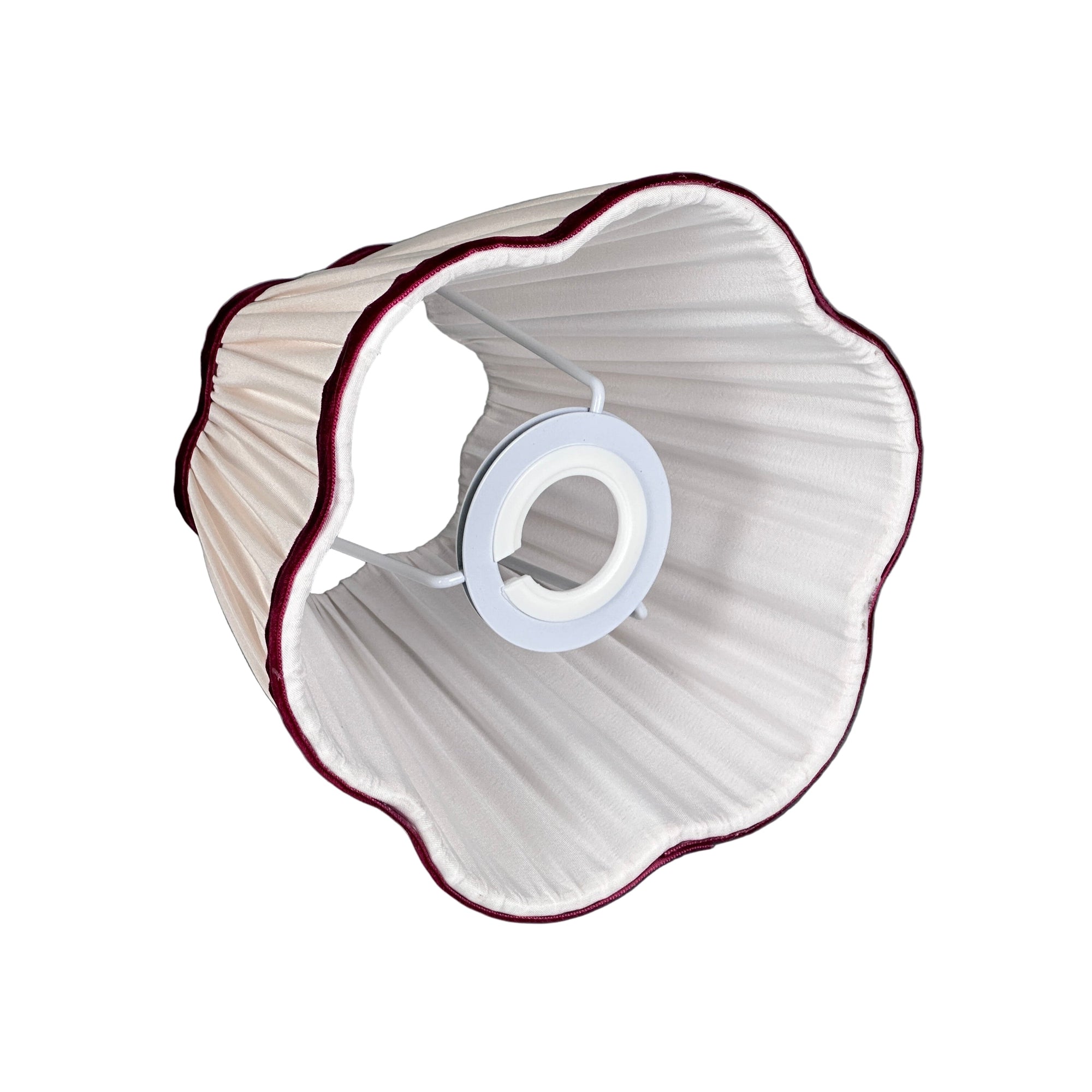 Lampshade Ivory With Burgundy Trim