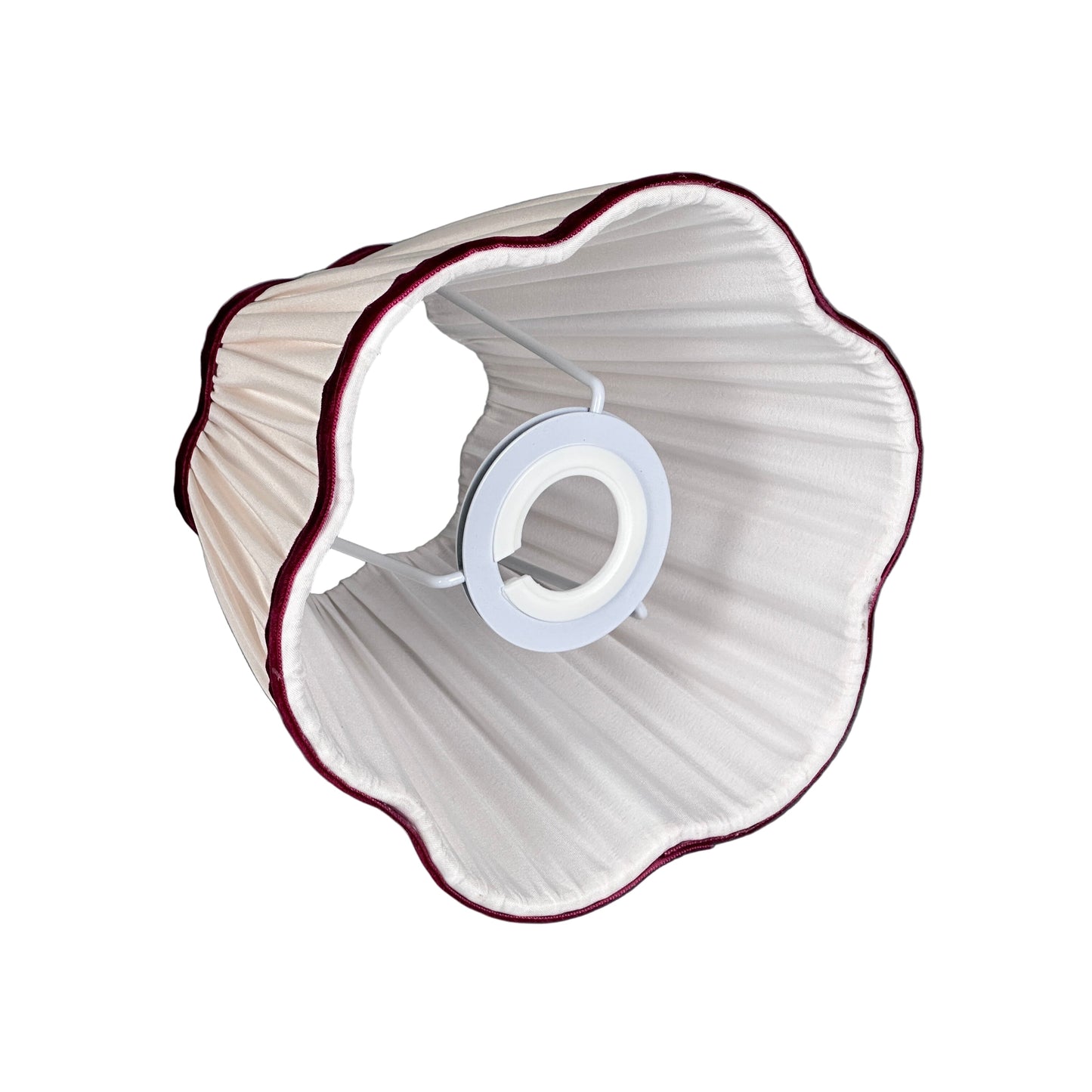 Lampshade Ivory With Burgundy Trim