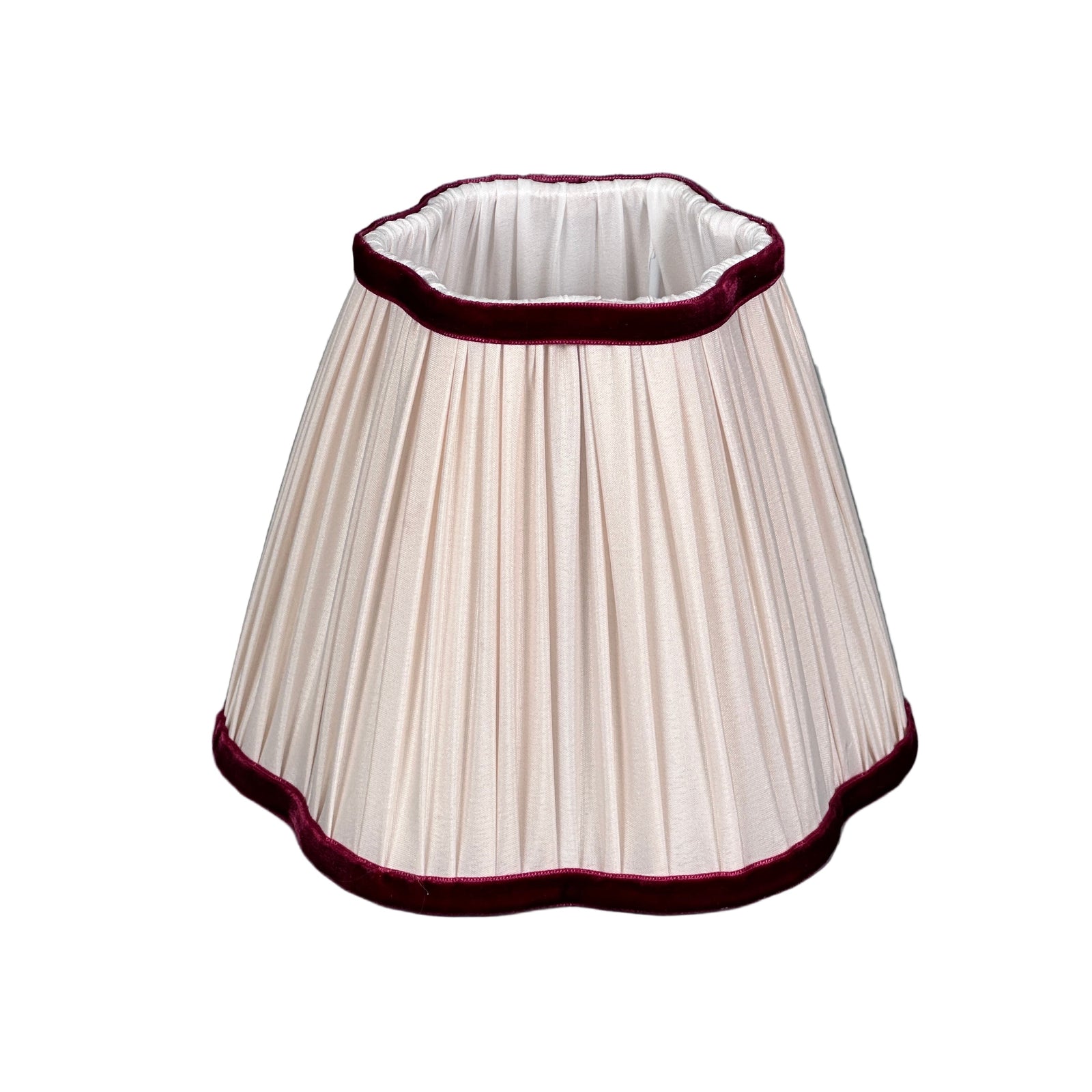 Lampshade Ivory With Burgundy Trim