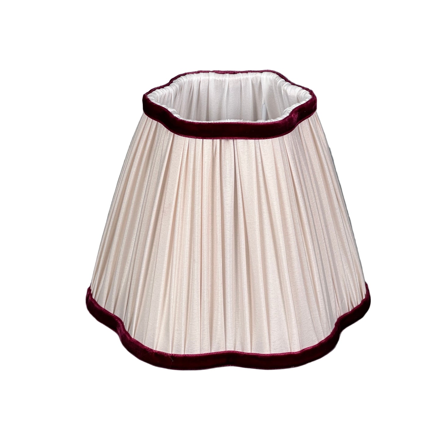 Lampshade Ivory With Burgundy Trim