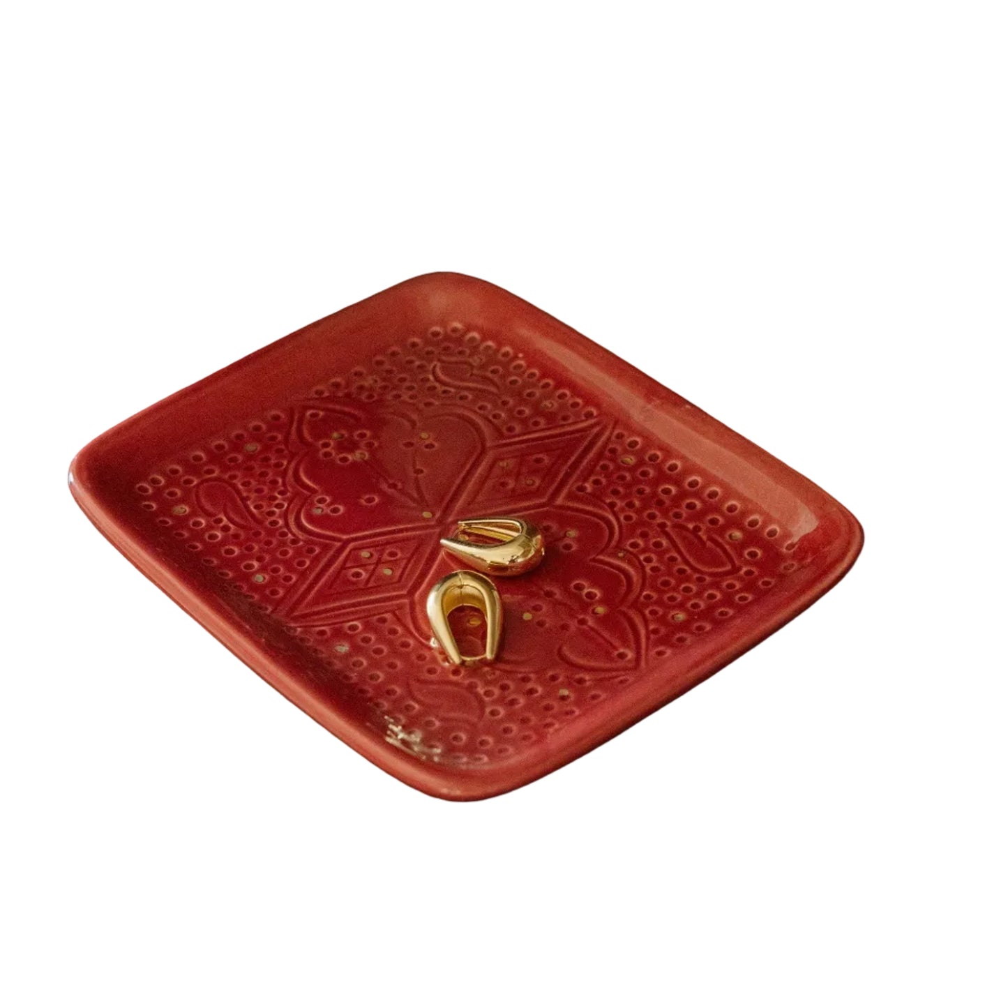Small Decorative Tray - Empreinte Gold