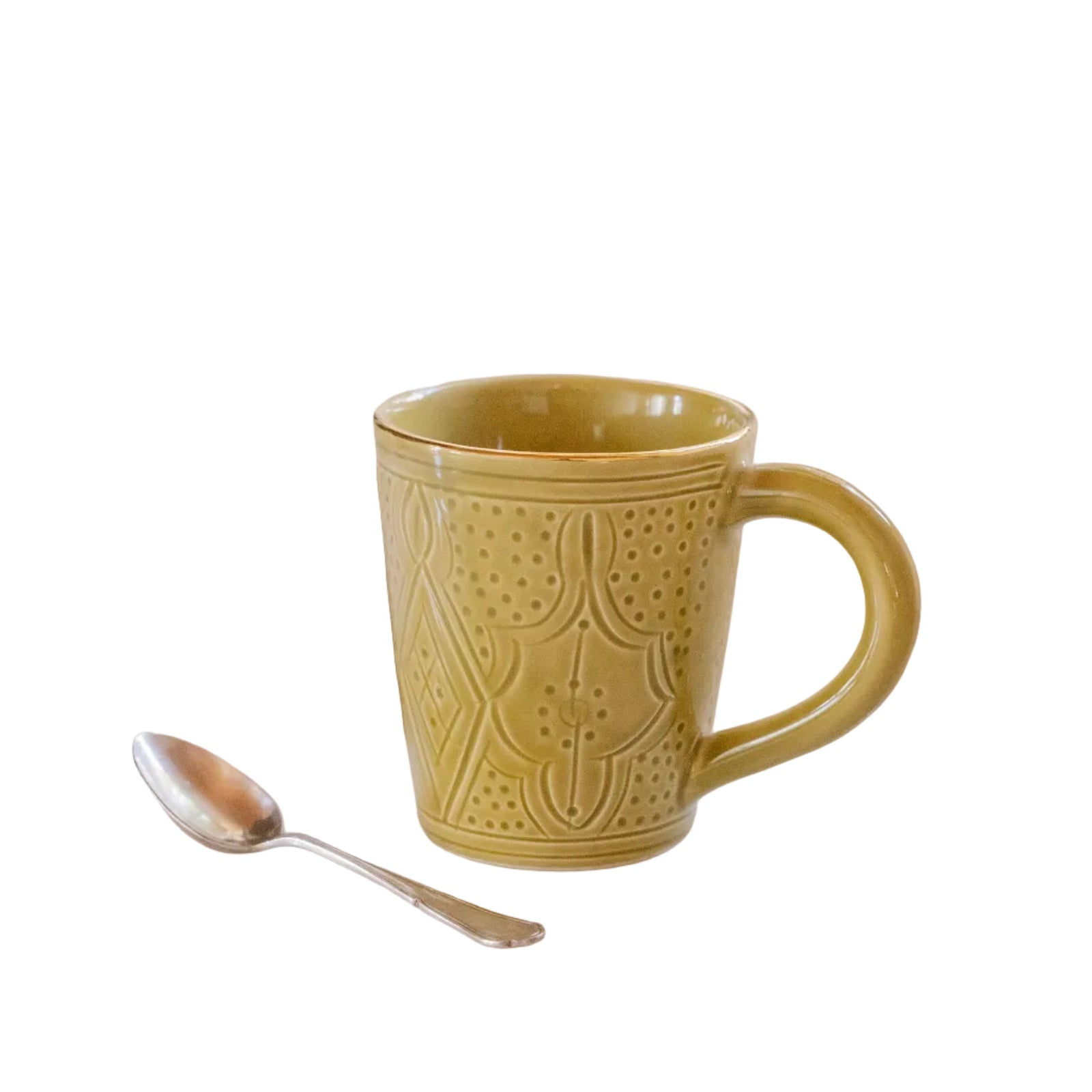 Large Mug - Khaki Gold Imprint
