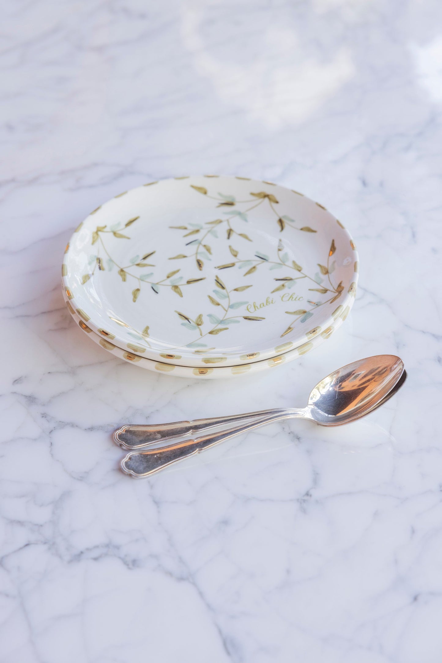 Soup Plate - Gold Leaves
