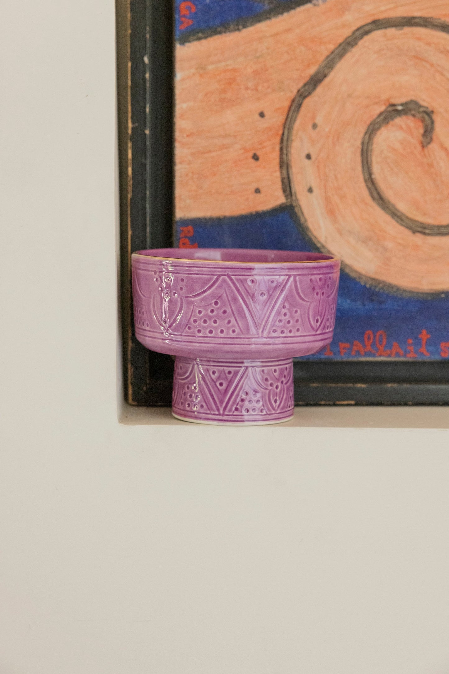 Appetizer Bowl - Lilac Gold Imprint