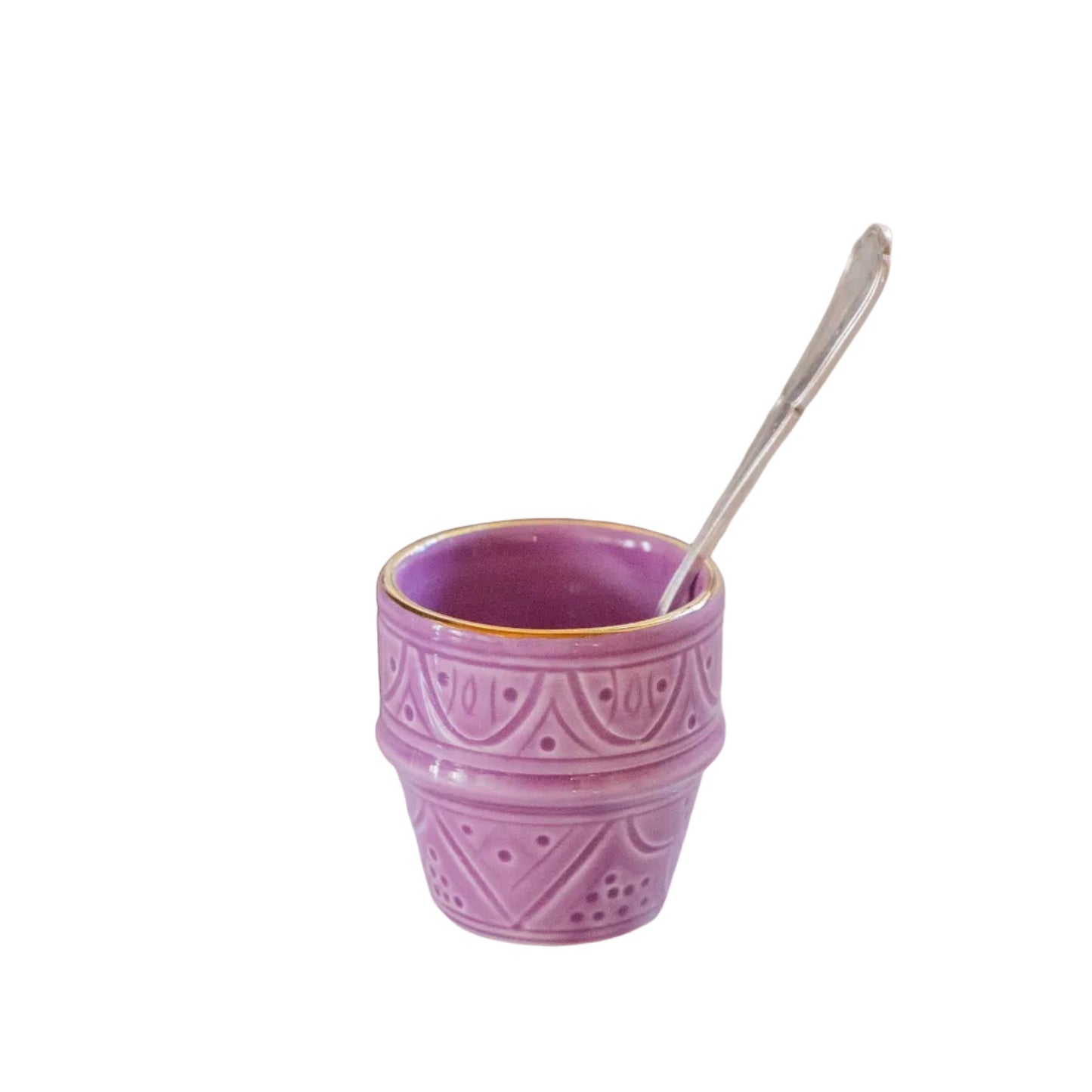 Small Coffee Cup - Lilac Gold Imprint