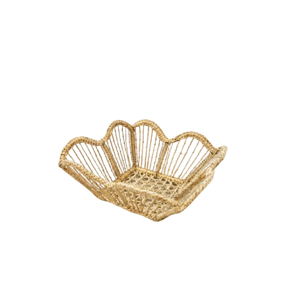 Petit Pain individual bread basket, handwoven natural Iraca palm, Usiacurí Colombia