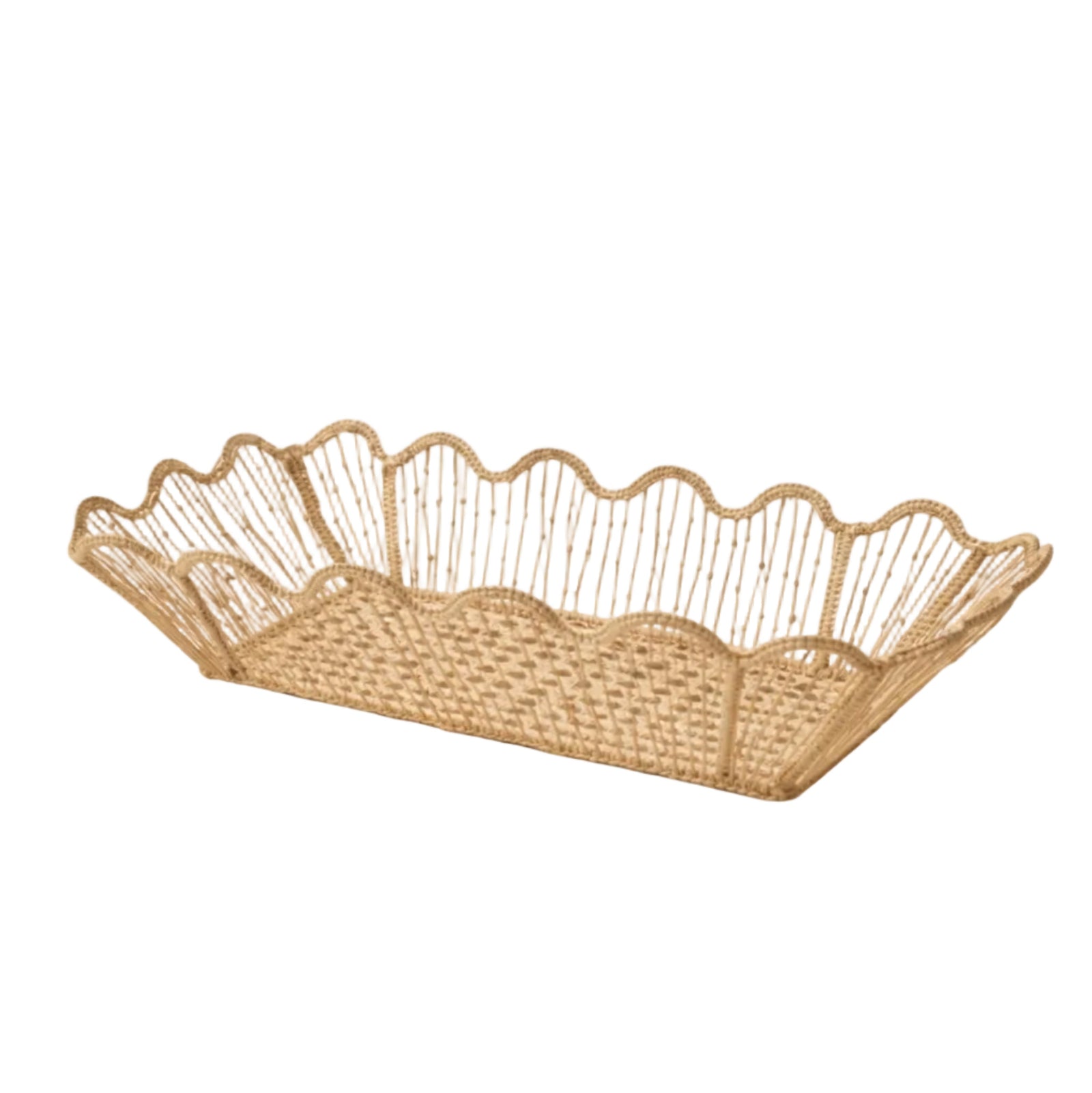Baguette long bread basket, handwoven natural Iraca palm, Usiacurí Colombia