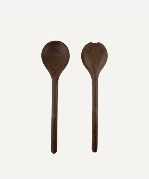 Lara salad servers - hand-carved tropical hardwood pair, Guadalupe, Venezuela