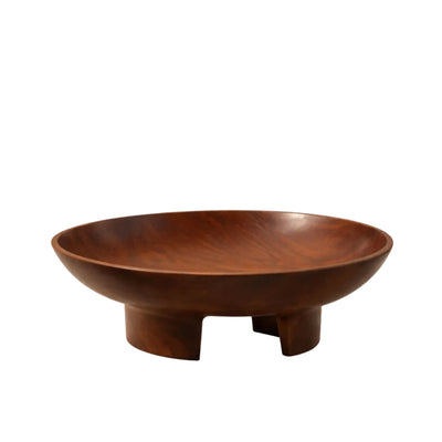 Full Moon Lara bowl - hand-carved hardwood with rounded pedestal, Guadalupe, Venezuela