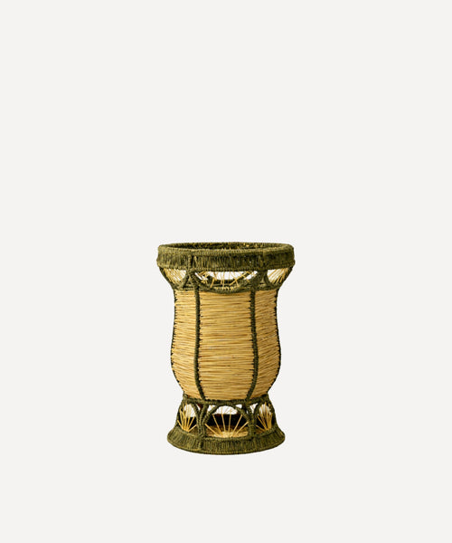 Deco Vase - Handwoven Iraca Palm - Green