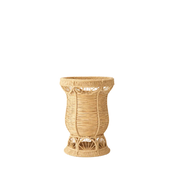 Deco Bud Vase - Handwoven Iraca Palm - Natural