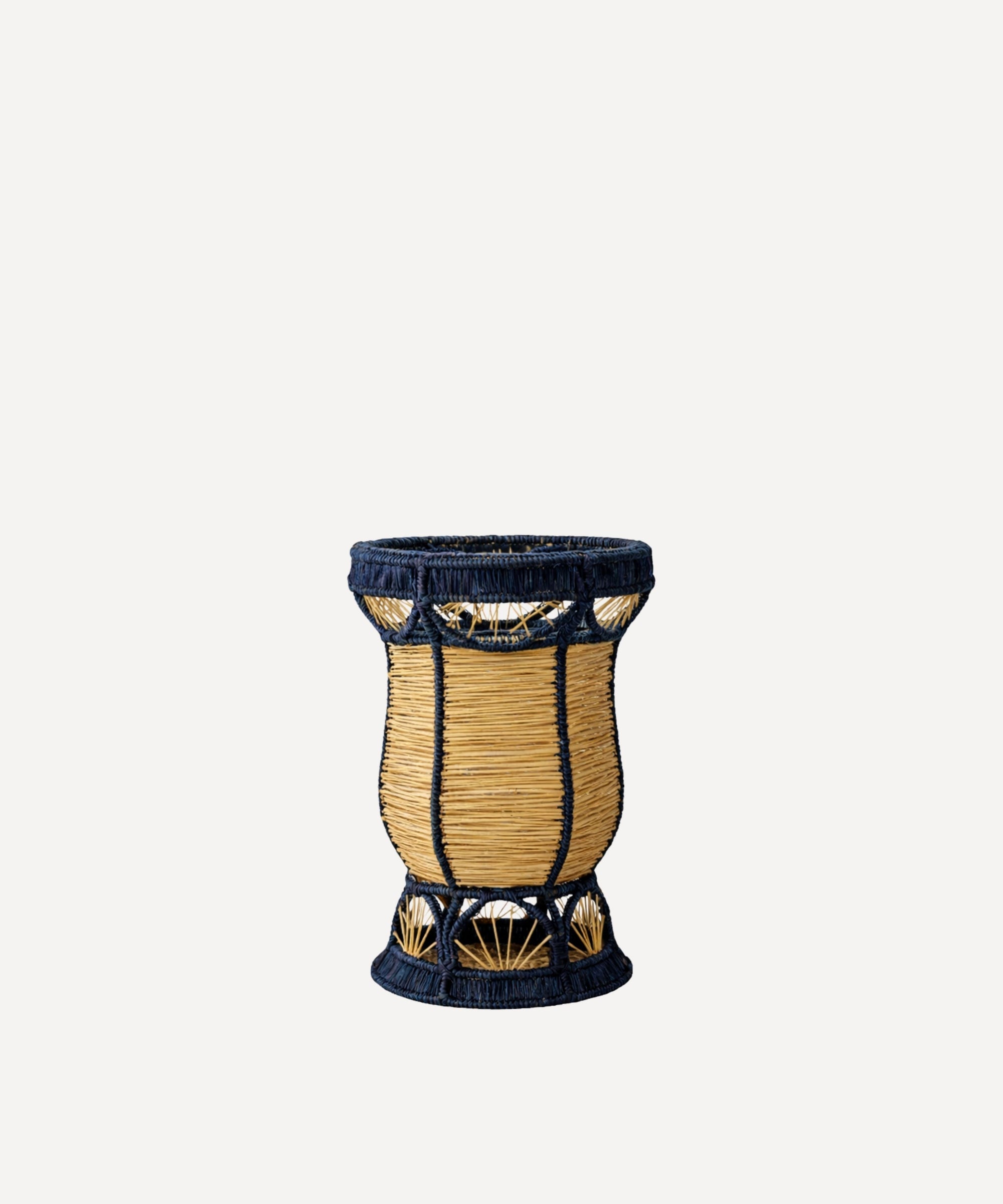 Deco Vase - Handwoven Iraca Palm - Deep Blue