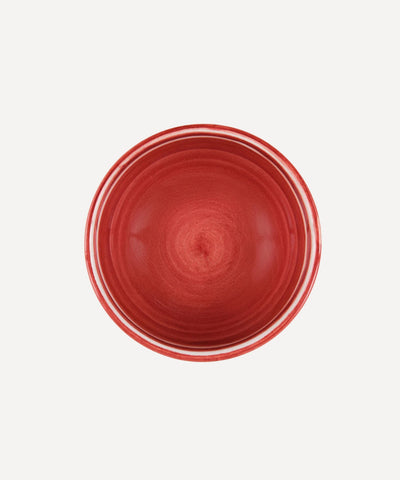 Hand-painted Carmen del Viboral ceramic bowl in Rust Red, Colombia