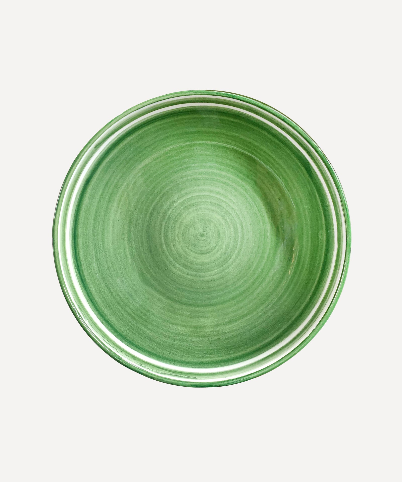 Helecho salad bowl in Fern Green — generous hand-painted ceramic serving bowl