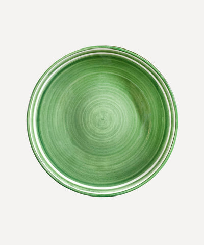 Helecho salad bowl in Fern Green — generous hand-painted ceramic serving bowl