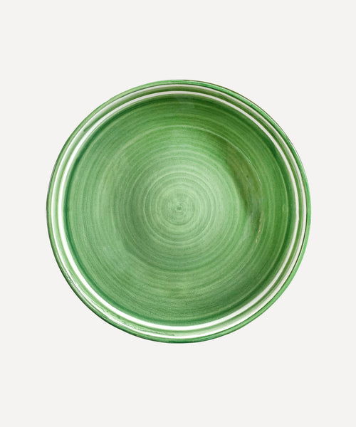 Helecho salad bowl in Fern Green — generous hand-painted ceramic serving bowl