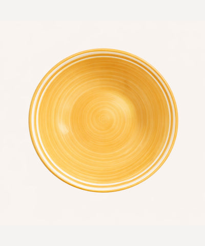Golden Yellow Helecho salad bowl — generous hand-painted ceramic serving bowl