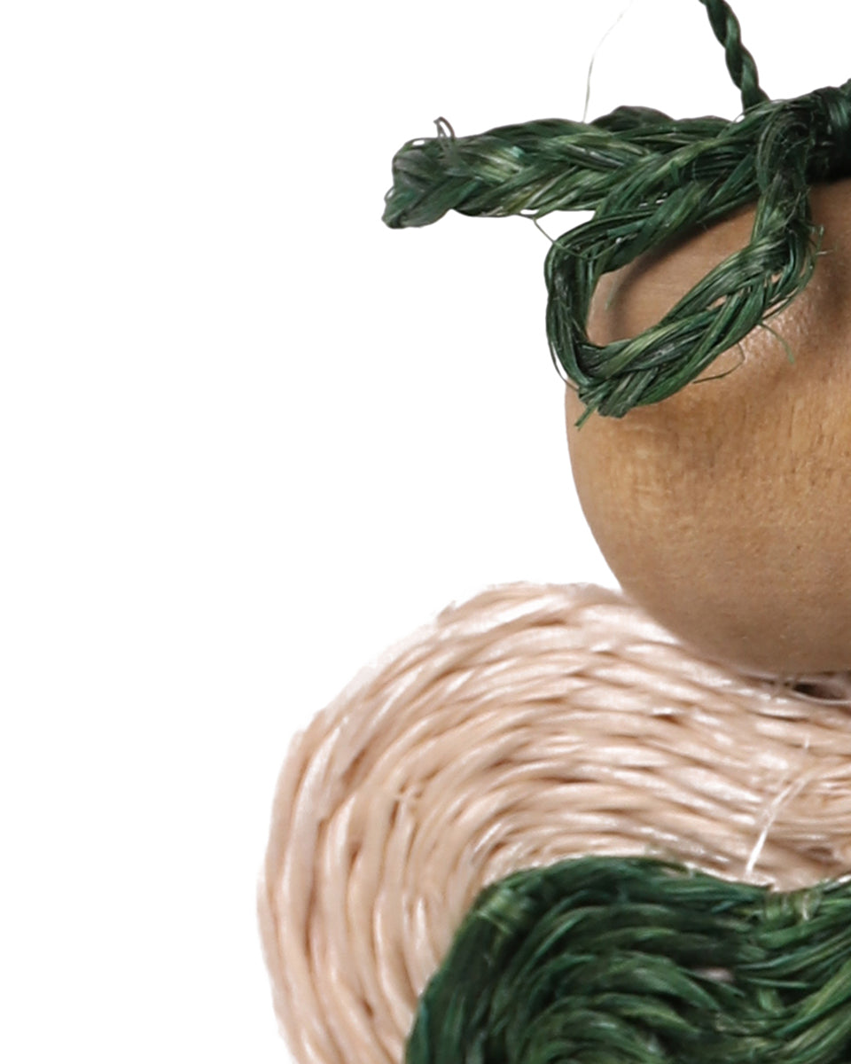 SILUHLAZA: Handwoven Green Love Angel Tree Decoration