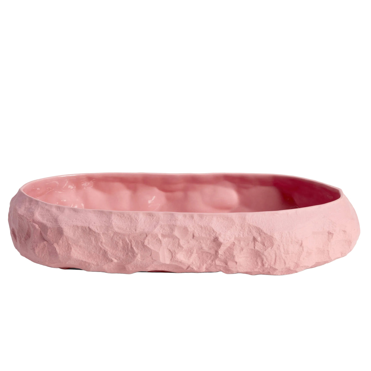 Crockery Pink Largest Oblong Bowl