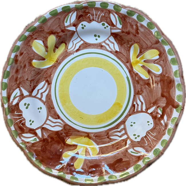 Amalfi Plate 25 cm Terracotta Crab