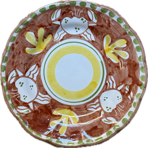 Amalfi Plate 25 cm Terracotta Crab