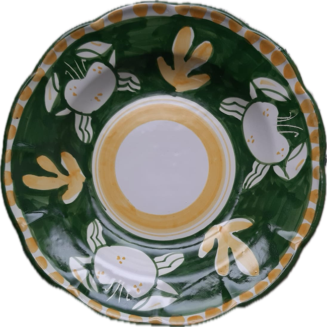 Amalfi Plate 25cm Green Crab