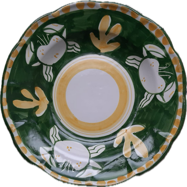 Amalfi Pasta Plate 25cm Green Crab