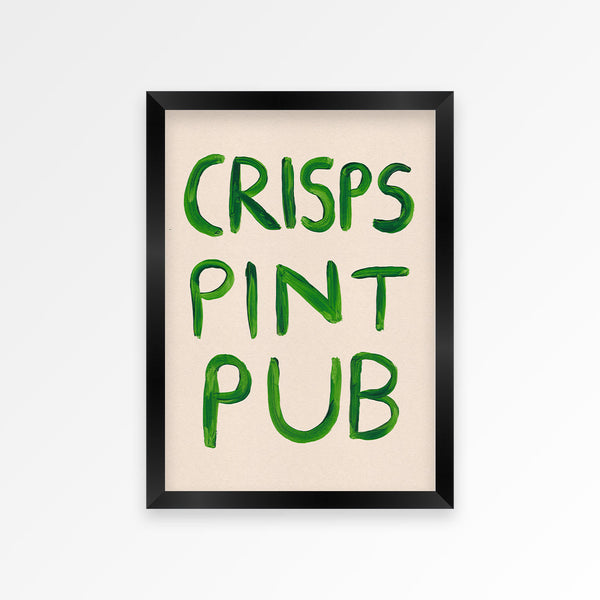 Crisps Pint Pub Print