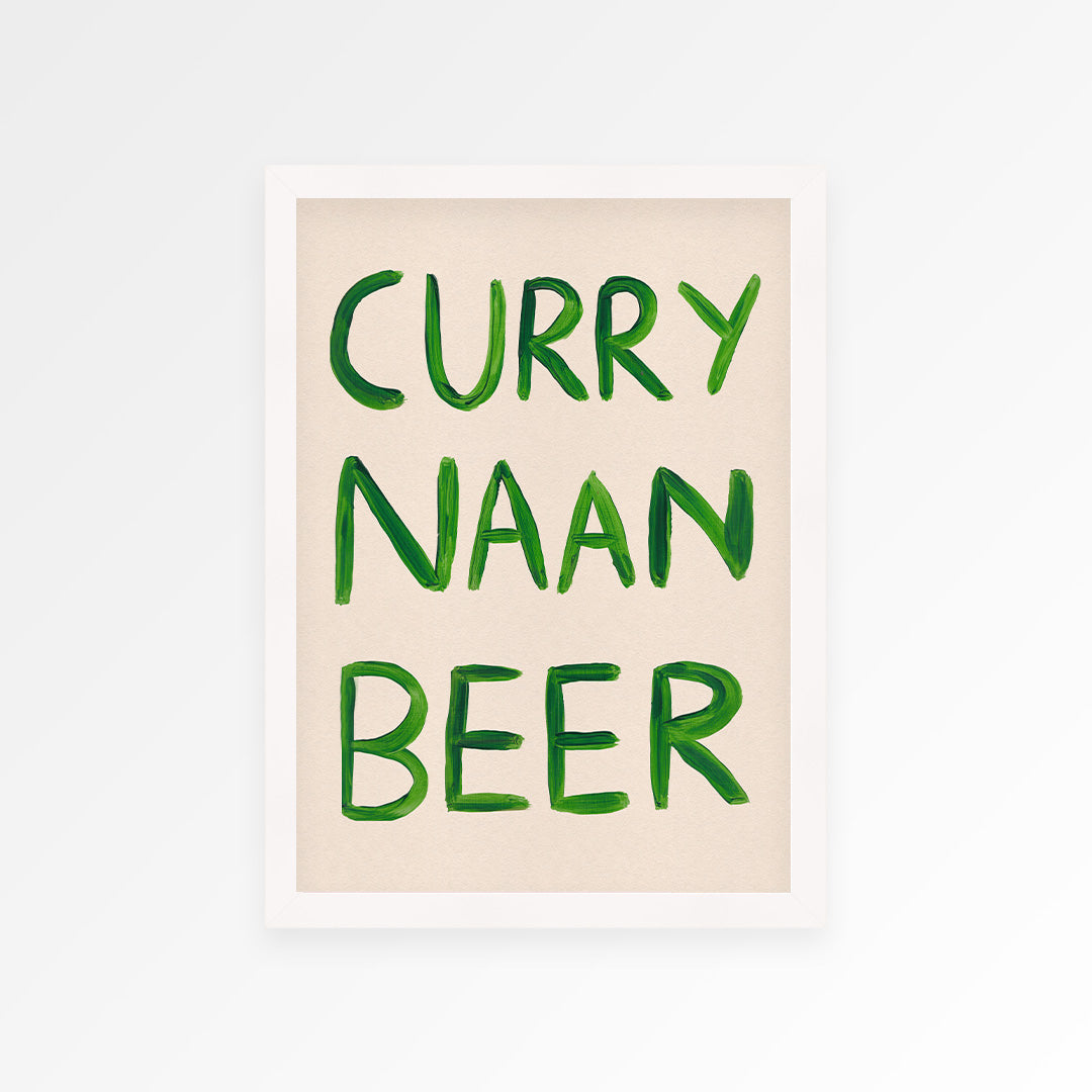 Curry Naan Beer Print