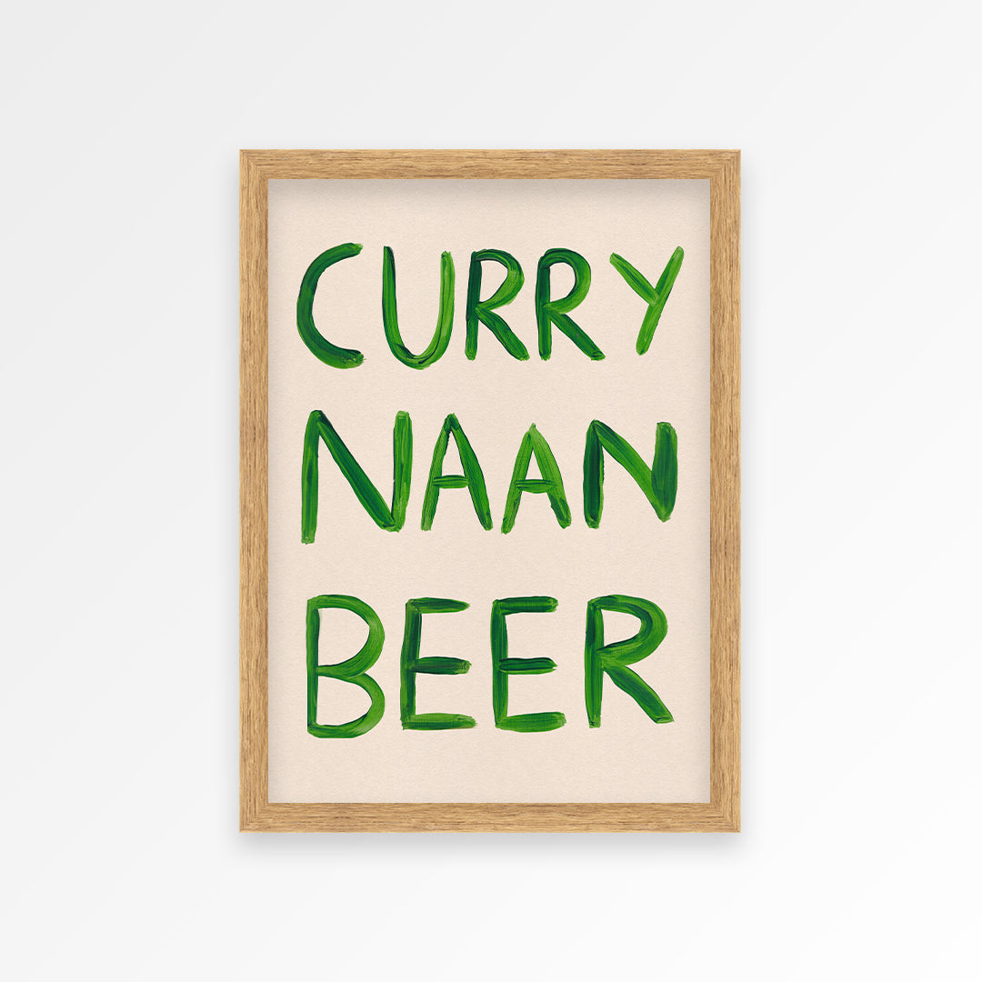 Curry Naan Beer Print