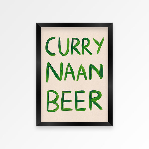 Curry Naan Beer Print