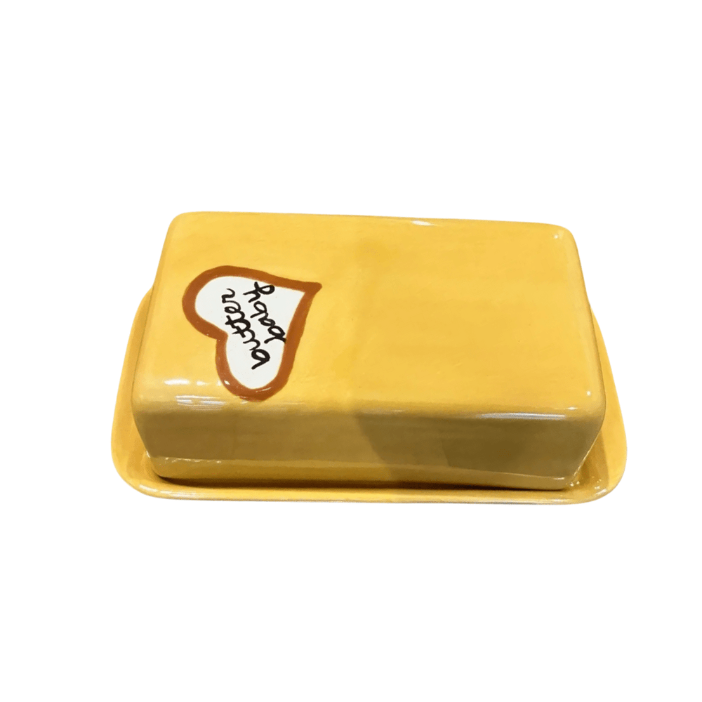 Hand-painted “butter baby” European Butter Dish