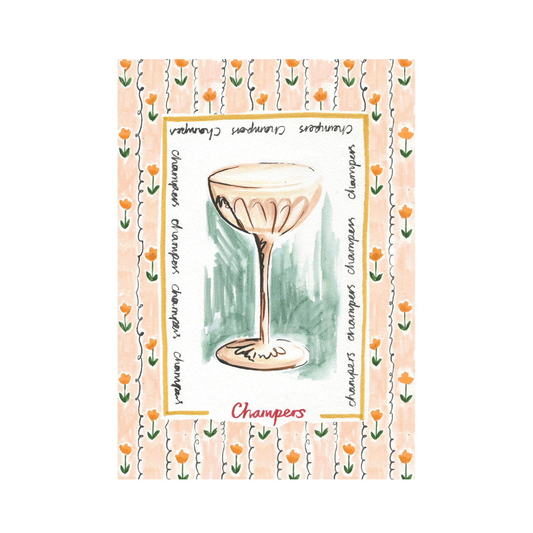 Champers Art Print