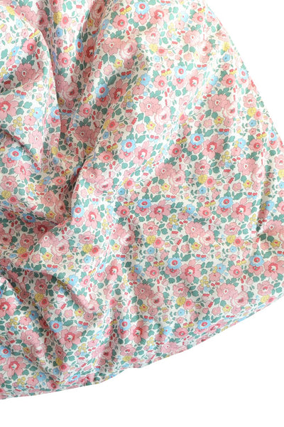 Reversible Heirloom Quilt made with Liberty Fabric BETSY CANDY FLOSS & WILTSHIRE BUD PINK - Coco & Wolf