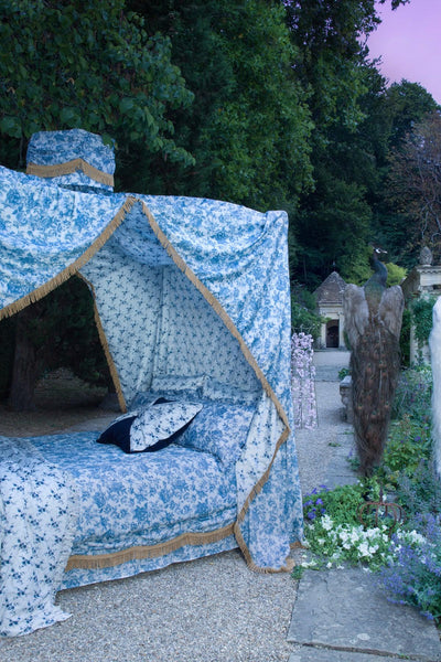 Reversible Ruffle-Edge Heirloom Quilt Made With Liberty Fabrics & Bridgerton Amelie Luise & Garland Hampers