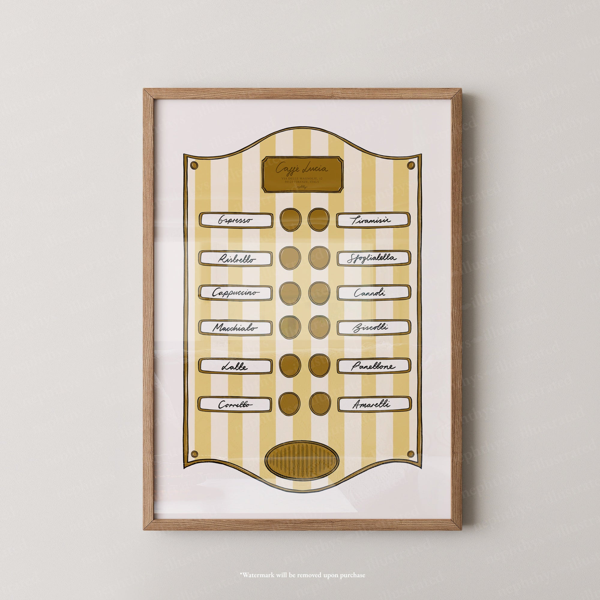 Caffe Lucia Yellow Stripe